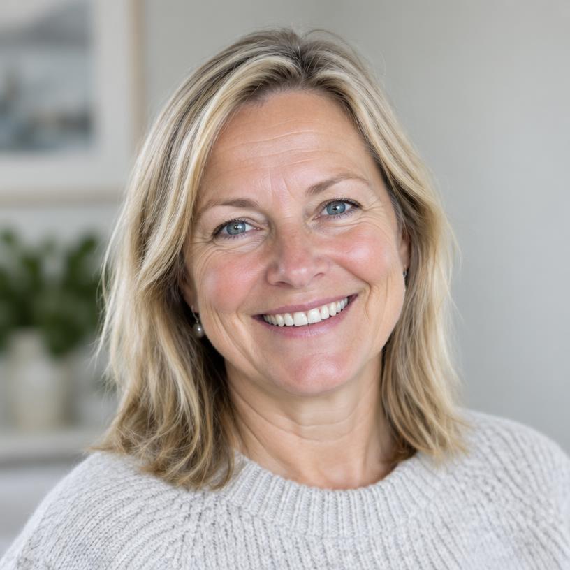 Portrett av Karin Berg, kunde fra Bergen